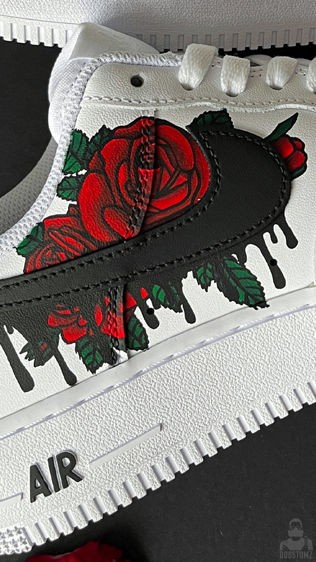 Nike Air Force 1 Drips N' Roses Custom – Hand-Painted Sneakers