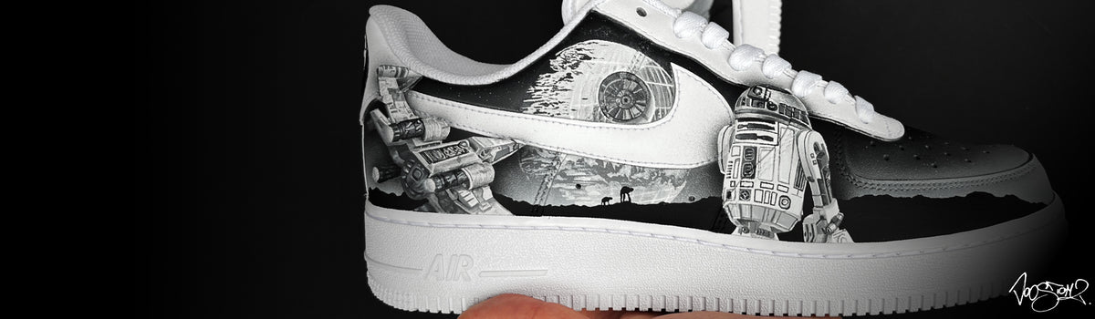 Nike Air Force 1 Star Wars Custom Sneakers Hand Painted by Doostomz