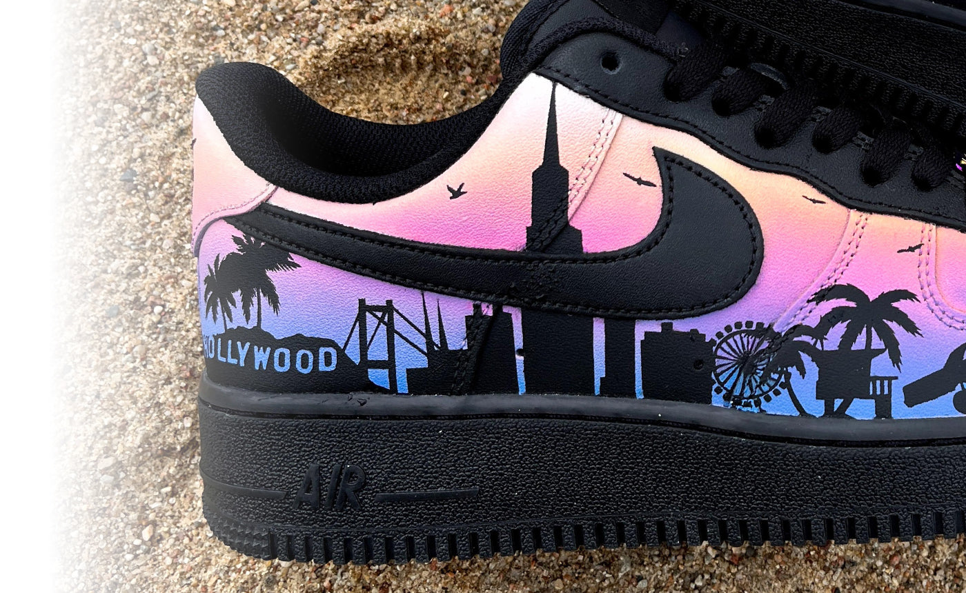 Custom Nike Air Force 1 and Adidas Samba hand-painted sneakers by DOOSTOMZ