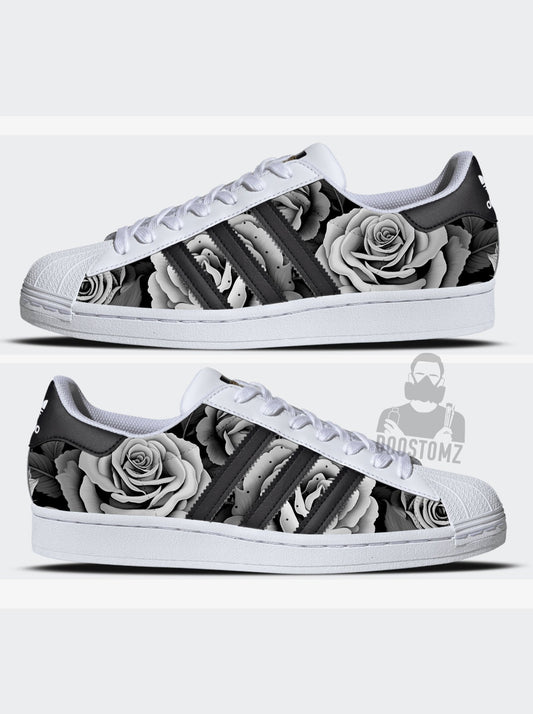 Adidas Superstar Mono Roses Custom