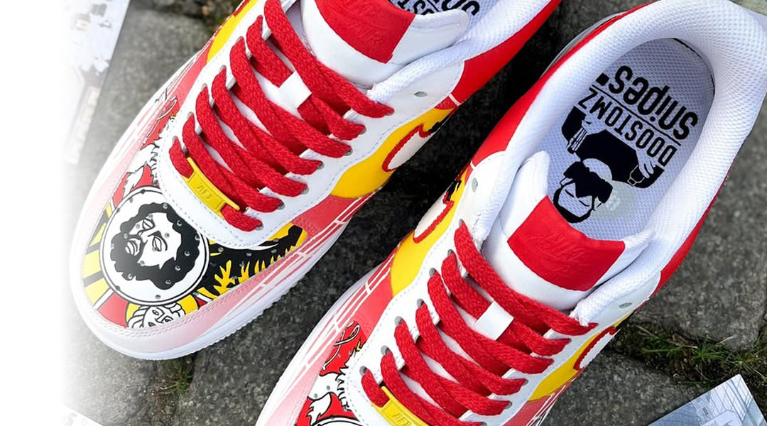 Nike Air Force 1 Snipes Custom Sneakers Hand Painted By Doostomz